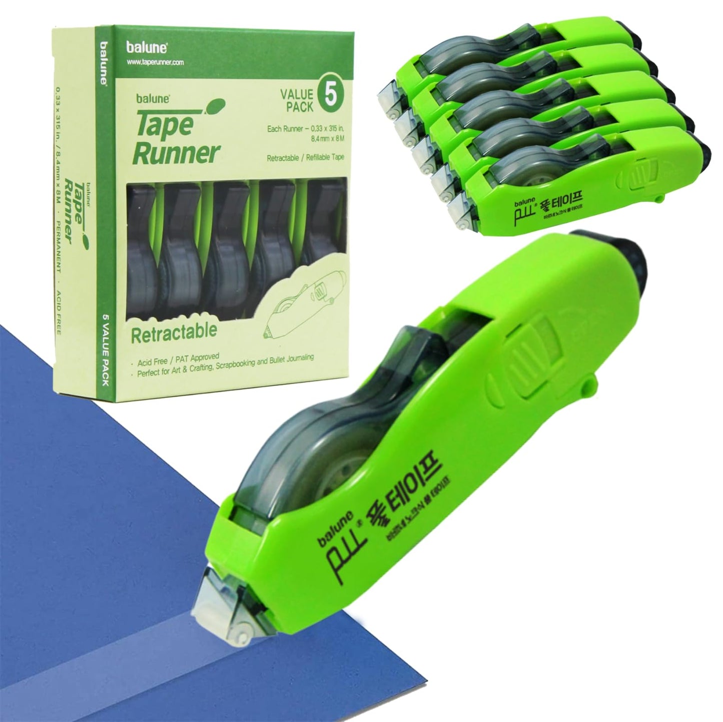 Scrapbooking Double Sided Adhesive Rollers 5-Pack