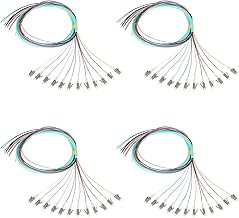 12-Pack 1.2m LC OM3 Multimode Fiber Optic Pigtails