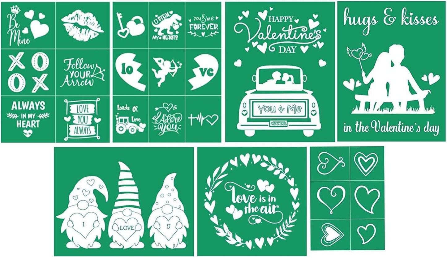 7PCS Reusable Silk Screen Stencils for Painting on Wood and Decor