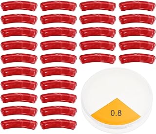 Red acrylic tube beads for jewelry making, 160 pcs