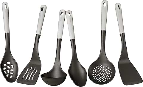 6-Piece Nylon Cooking Utensil Set for Non-Stick Pans