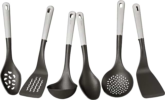 6-Piece Nylon Cooking Utensil Set for Non-Stick Pans