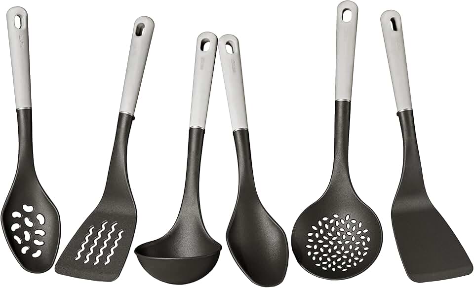 6-Piece Nylon Cooking Utensil Set for Non-Stick Pans
