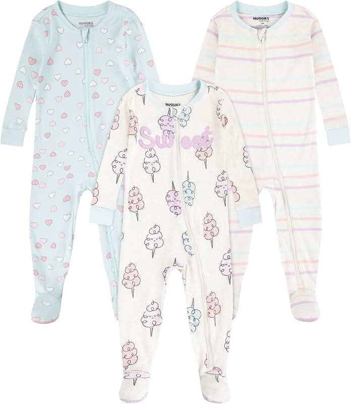 Unisex Baby Footed Pajama Set (3-Pack)