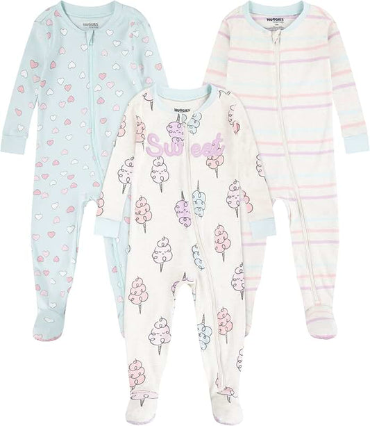 Unisex Baby Footed Pajama Set (3-Pack)