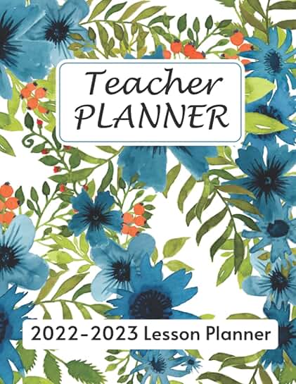 Teacher Lesson Planner with Floral Design