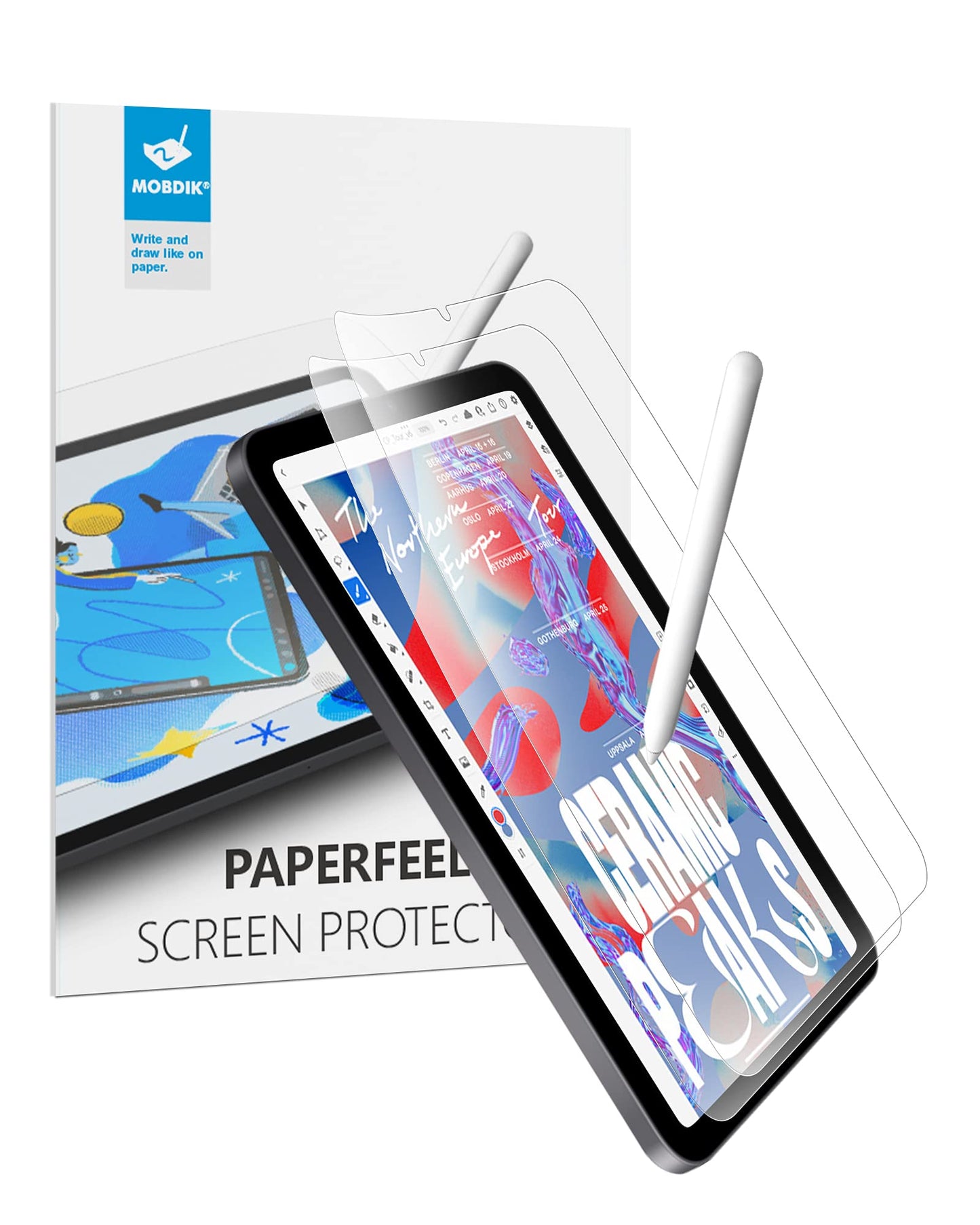 [2 Pack] Paperfeel Screen Protector Compatible with iPad Mini 6 2021 (6th Generation, 8.3 Inch), Anti-Glare/Scratch Resistant Matte Film for Drawing/Writing, Compatible with Apple Pencil