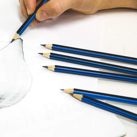 Blue #2B wood pencils, 12 pack