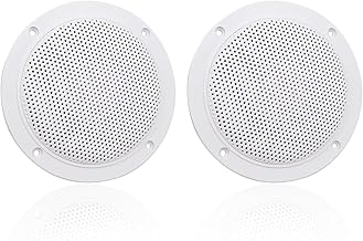 Waterproof 4-Inch Marine Ceiling Speakers, 160W, White Pair