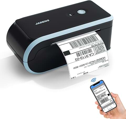 Wireless Bluetooth Thermal Label Printer with Built-in Paper Bin