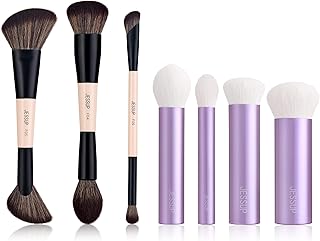 Double Ended Face Makeup Brush Set with Kabuki Brushes