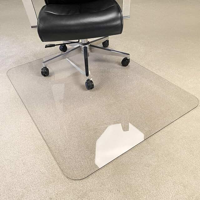 Heavy Duty 47x35 Inch Clear Chair Mat for Carpet and Hard Floors