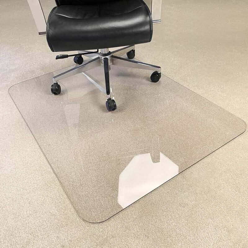 Heavy Duty 47x35 Inch Clear Chair Mat for Carpet and Hard Floors