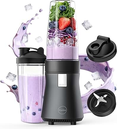 Personal 500W Smoothie Blender with 2 Cups