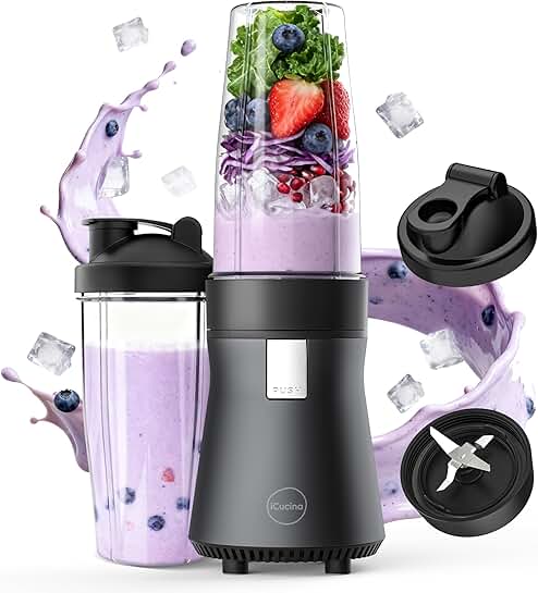 Personal 500W Smoothie Blender with 2 Cups