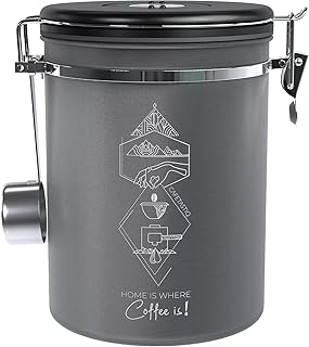 Airtight Stainless Steel Coffee Canister with Date Tracker
