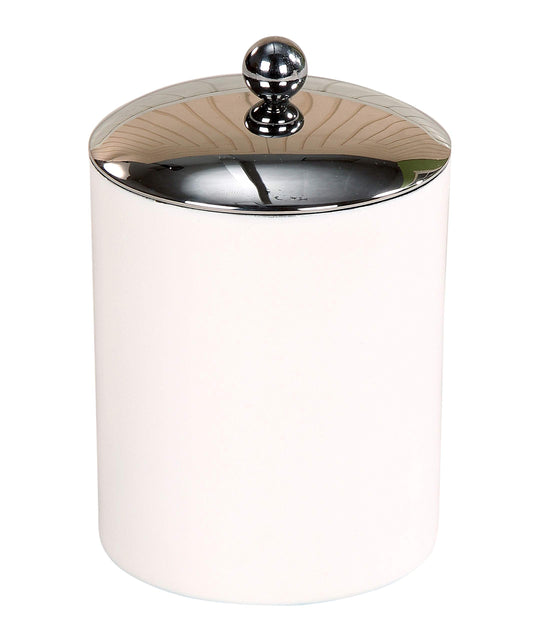 Trier Bath Accessories is i peccably Design Crafted to add Enduring Style for Exceptional Elegance to Bathroo 100% Stainless Steel in Vibrant Colors, Canister, White