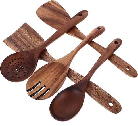 5-Piece Wooden Kitchen Utensil Set