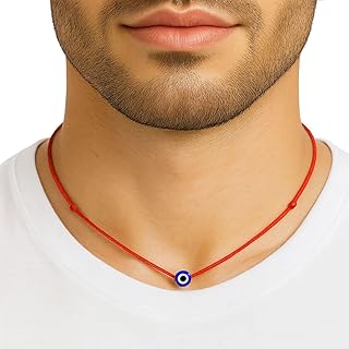 Adjustable Evil Eye Necklace with Blue Glass Bead