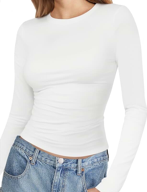 Women's Slim Fit Long Sleeve Crew Neck T-Shirt