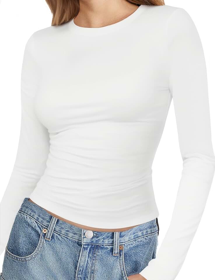 Women's Slim Fit Long Sleeve Crew Neck T-Shirt