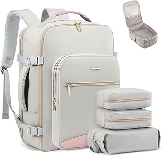 Travel Backpack with 3 Packing Cubes, 40L, Waterproof