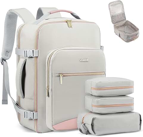 Travel Backpack with 3 Packing Cubes, 40L, Waterproof