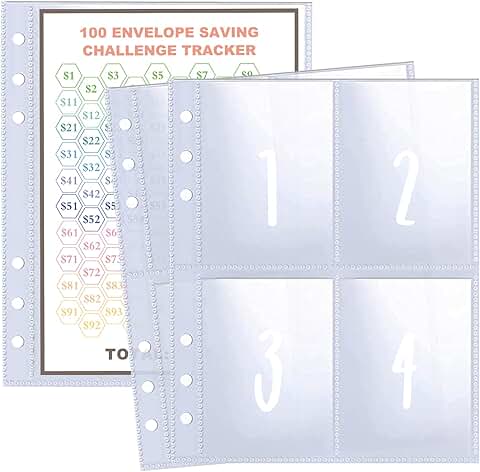25 Envelopes with Tracker Sheets for Saving Money