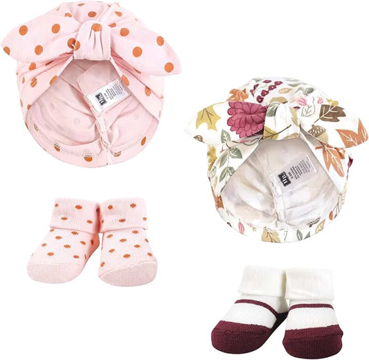 Baby Girl Turban and Socks Set