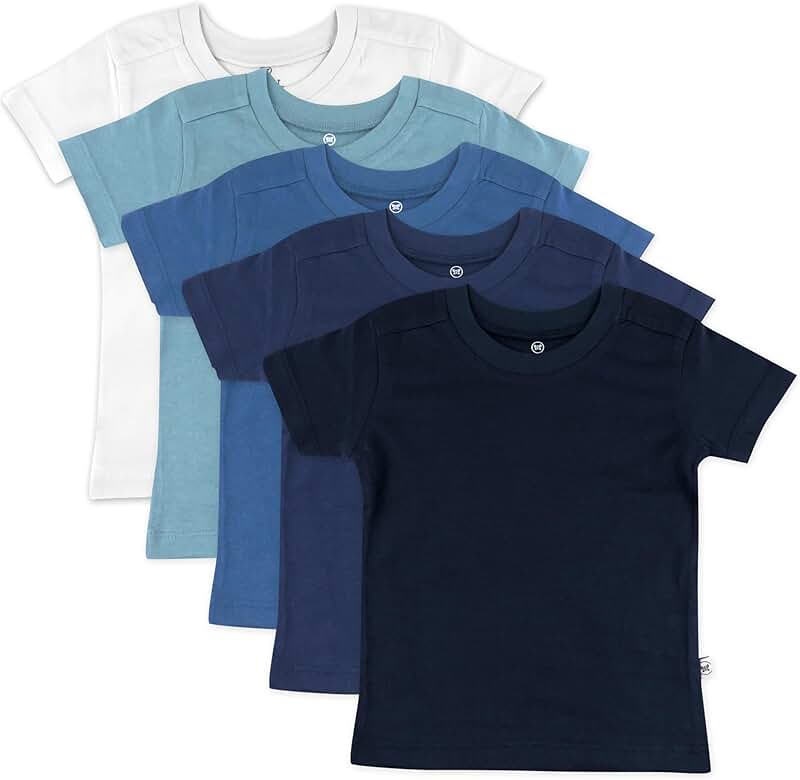 Set of five organic cotton baby T-shirts