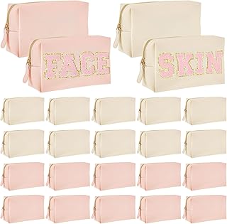 24-Piece Preppy Makeup and Toiletry Bag Set
