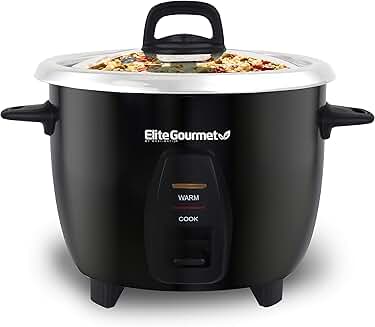 Electric rice cooker with stainless steel pot, 10 cups