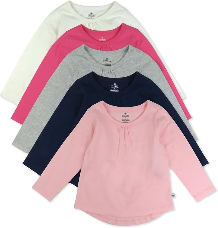 Set of 5 Toddler Long Sleeve Cotton T-Shirts