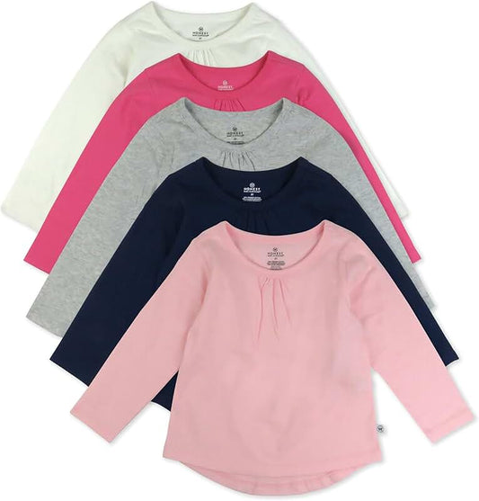 Set of 5 Toddler Long Sleeve Cotton T-Shirts