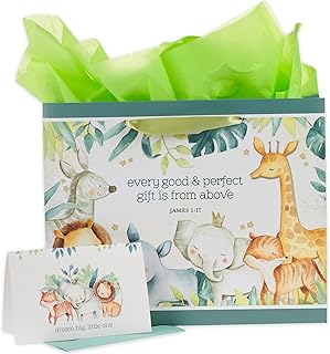 Large Forest Theme Scripture Gift Bag with Card and Tissue