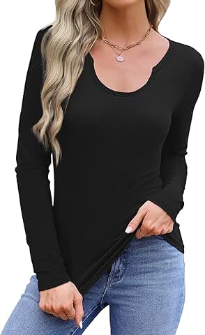 Women's Long Sleeve Casual Tops for Fall 2024