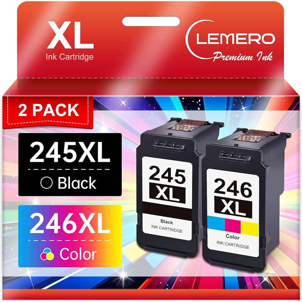 245XL and 246XL Ink Cartridges for Canon Printers