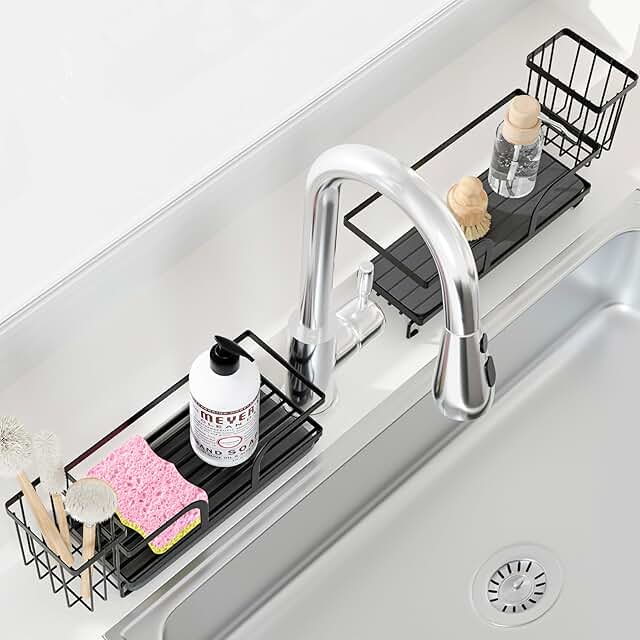 Kitchen Sink Sponge and Soap Organizer, 2 Pack