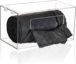 Large trash bag holder with lid for kitchen and bathroom
