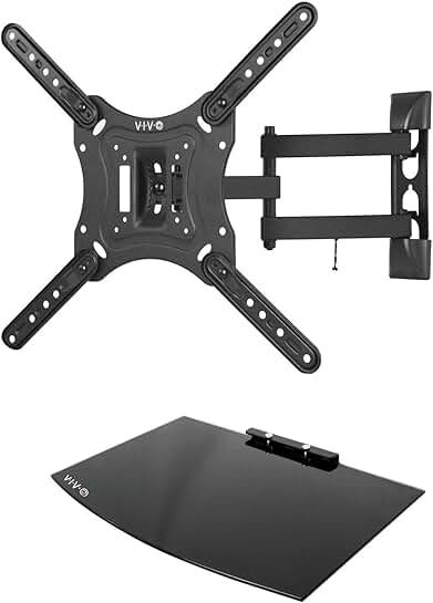 Wall Mount for 23-55 Inch TVs with Tilt and Shelf