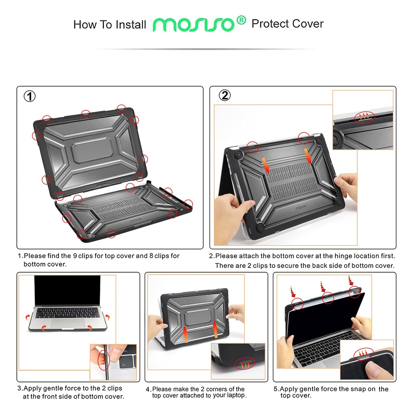 Compatible with MacBook Pro 13 inch Case M2 2022 2021 2020 A2338 M1 A2289 A2251 with Touch Bar Touch ID, Heavy Duty Plastic Hard Shell Case with TPU Bumper & Keyboard Cover, Black