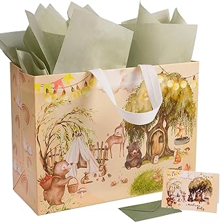 Large Baby Gift Bag with Tissue and Cards