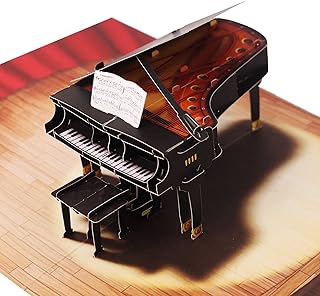 Thank You Piano Pop-Up Card, 8x6 Inches