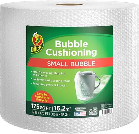 Small Bubble Cushioning Wrap for Moving and Shipping