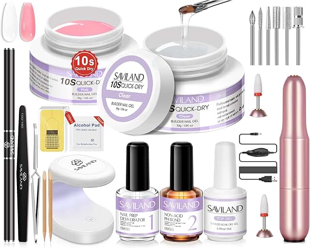 Quick-dry Builder Nail Gel Kit with Drill and Tools