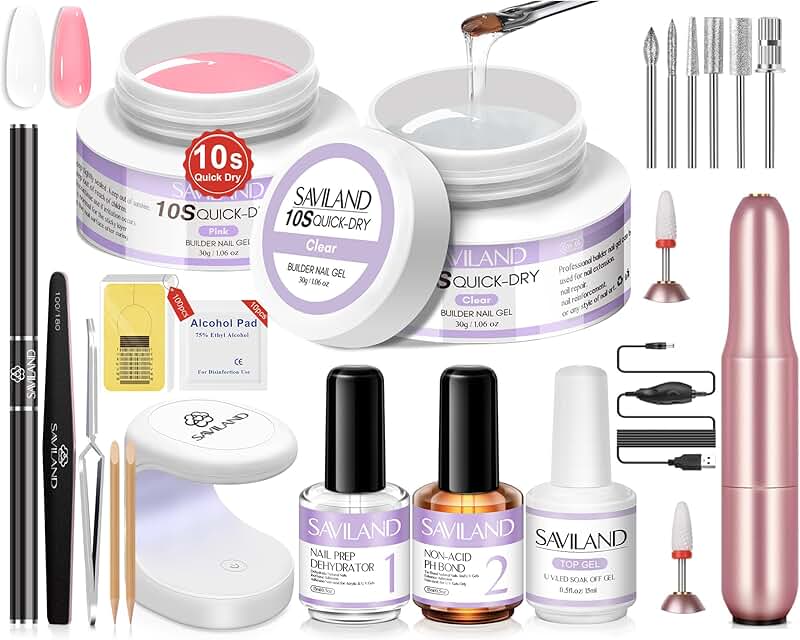 Quick-dry Builder Nail Gel Kit with Drill and Tools