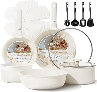 17-Piece Nonstick Cookware Set with Removable Handles