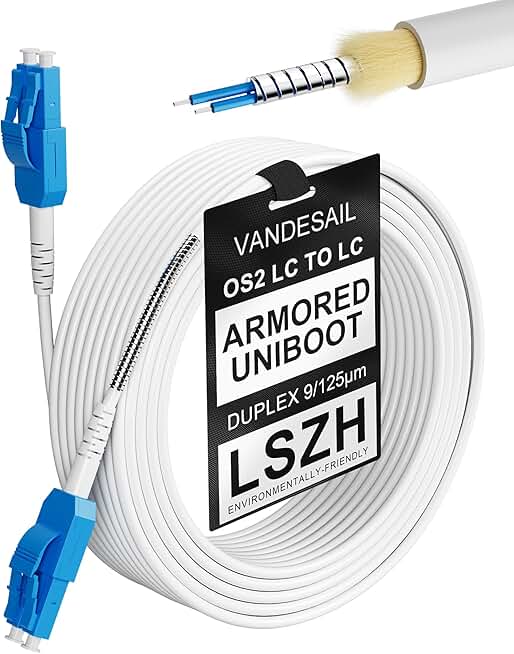 50M OS2 LC to LC Outdoor Armored Fiber Patch Cable
