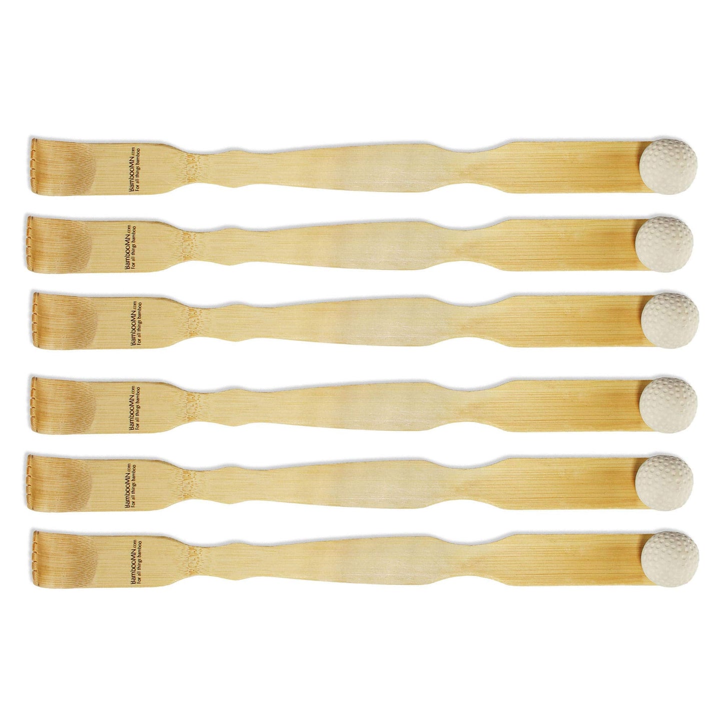 17 Inch Bamboo Wooden Back Scratchers Bongers for Itchy Stress Relief, 6 Pieces