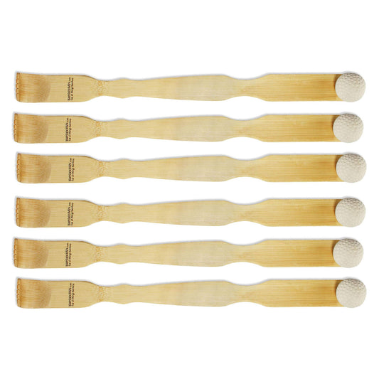 17 Inch Bamboo Wooden Back Scratchers Bongers for Itchy Stress Relief, 6 Pieces
